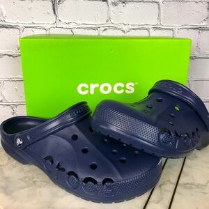 Crocs Classic Adult Unisex Navy Blue Baya Clogs Slip-On Footwear Sz M 11 / W 13